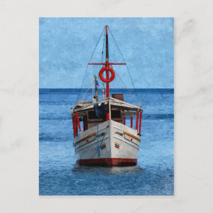 Painted Margarita Island Boat Vertical Postcard