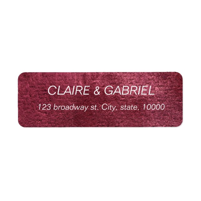Painted marsala modern simple return address (Front)