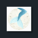 Painted Mermaid Collection Canvas Print<br><div class="desc">A mermaid's prime feature, their tail! A cool piece of pop art starring this fantasy mythical feature on a simple background. A rich blue mermaid tail, designed by June Erica Vess. Something to bring the magic of the ocean to life in your home with this visually stunning work. June Erica...</div>