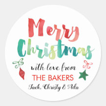 Painted Merry Christmas Ornaments