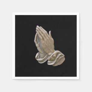 Painted Metal Looking Praying Hands Napkin