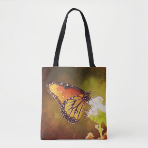 Painted Monarch Butterfly Tote Bag