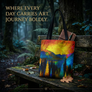 Painted Mountain sunset  Tote Bag