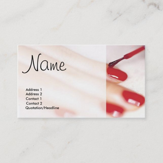 Painted Nails Business Card (Front)