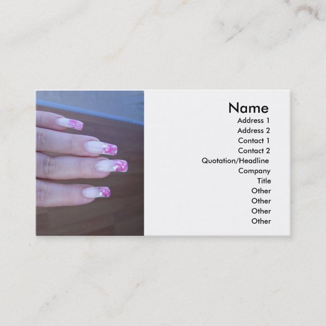 Painted Nails Business card (Front)