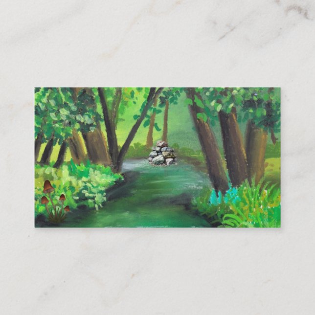 Painted Nature Landscape Design Business Card (Front)
