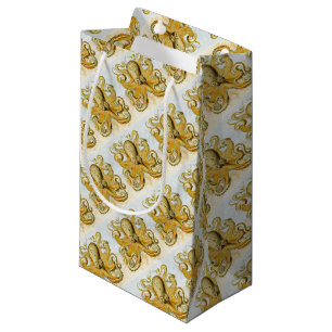 Painted Nautical Octopus Kraken Squid Small Gift Bag
