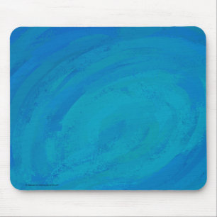 Painted Ocean Blue Mouse Pad