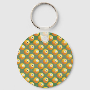 Painted One Ball Pattens Key Ring