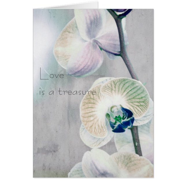Painted Orchid Love Card (Front)