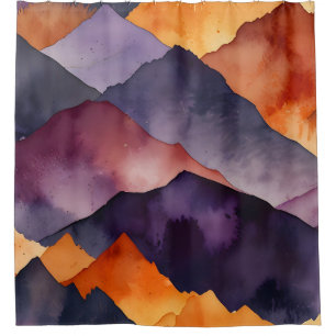 Painted Peaks Shower Curtain