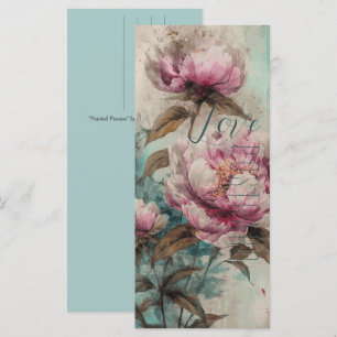 Painted Peonies - Greeting Card, Postcard