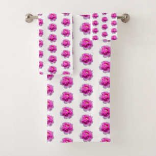 Painted Peony Bath Towel Set