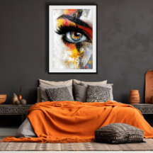 Painted perception Glossy Poster