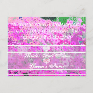 Painted Petunias Wedding Invitations