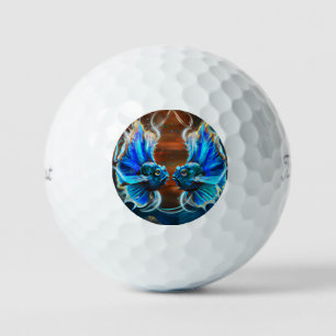 Painted Pisces  Golf Balls