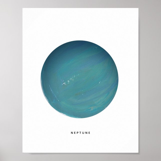 Painted Planet Neptune Art Print (Front)