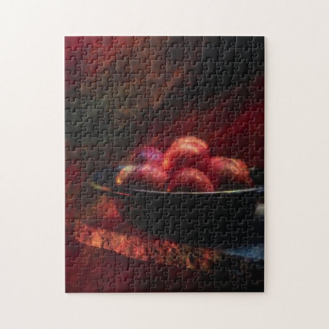 Painted Plums Still Life Jigsaw Puzzle (Vertical)
