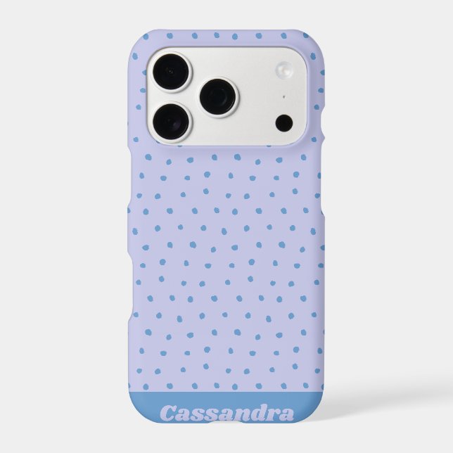 Painted Polka Dot Pattern in Lilac Personalised (Back)