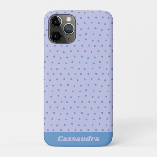 Painted Polka Dot Pattern in Lilac Personalised Case-Mate iPhone Case (Back)