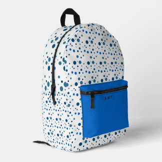 Painted Polka Dot Spots Personalised Name Colourfu Printed Backpack