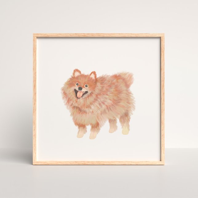 Painted Pomeranian Portrait Poster (Creator Uploaded)
