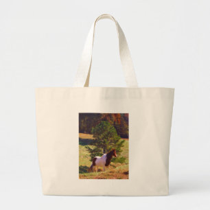 Painted Pony by the Pine Large Tote Bag