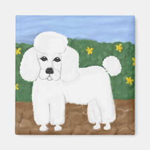 Painted Poodle Magnet