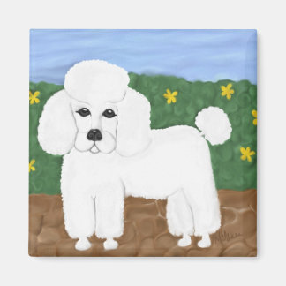 Painted Poodle Magnet