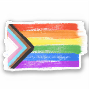 Painted Progress Pride Sticker