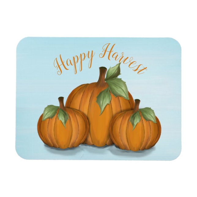 Painted Pumpkins Magnet (Horizontal)