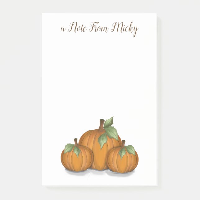 Painted Pumpkins  Post-it Notes (Front)