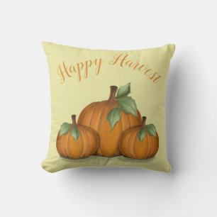 Painted Pumpkins Throw Pillow