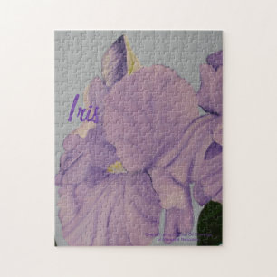 Painted Purple Irises Jigsaw Puzzle