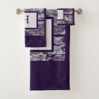 Painted Purple Swirl of Colours w/ Monogram