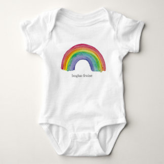 painted rainbow/ bogha-froise Scottish Gaelic Baby Bodysuit