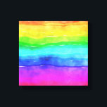 Painted Rainbow Canvas Print<br><div class="desc">This design features a child-like painting of a rainbow in various bright colors. It will put a smile on even the surliest face!</div>