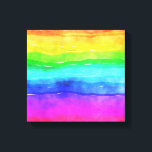 Painted Rainbow Canvas Print<br><div class="desc">This design features a child-like painting of a rainbow in various bright colors. It will put a smile on even the surliest face!</div>