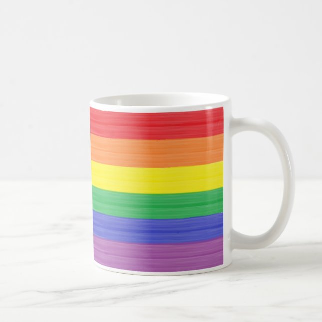 Painted Rainbow Flag Coffee Mug (Right)