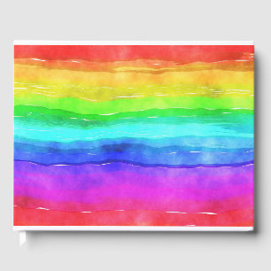 Painted Rainbow Guest Book