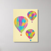 Painted Rainbow Hot Air Balloons