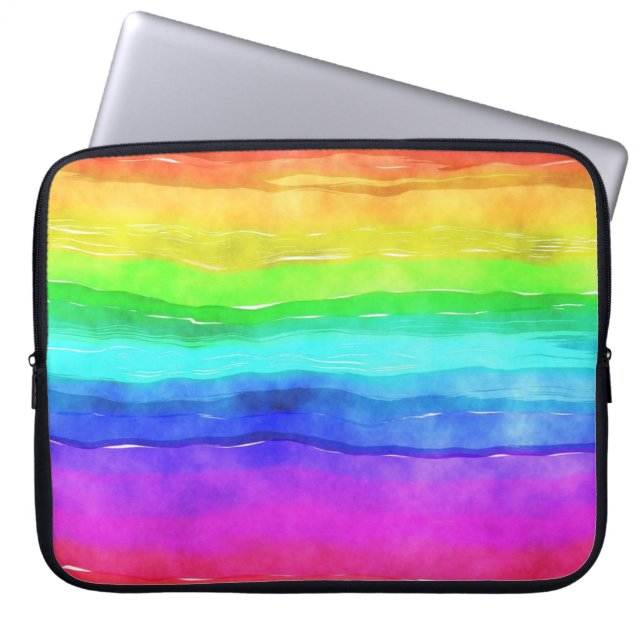 Painted Rainbow Laptop Sleeve (Front)