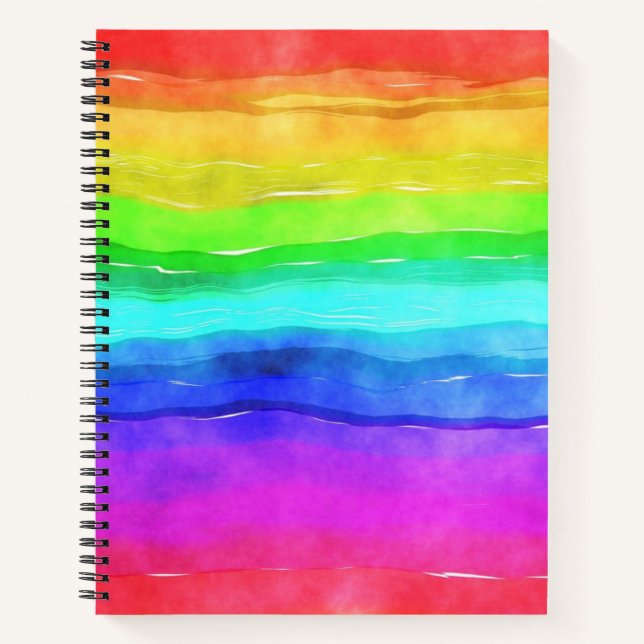 Painted Rainbow Notebook (Front)