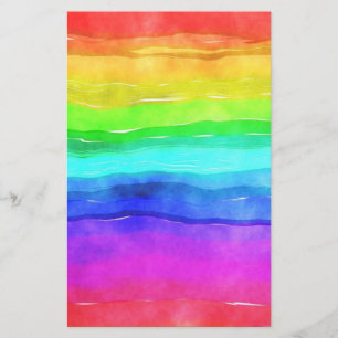 Painted Rainbow Stationery