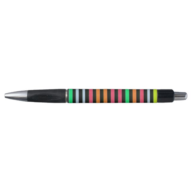 Painted Rainbow Stripes Black (Front)