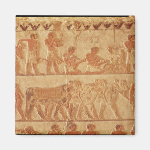 Painted relief depicting magnet