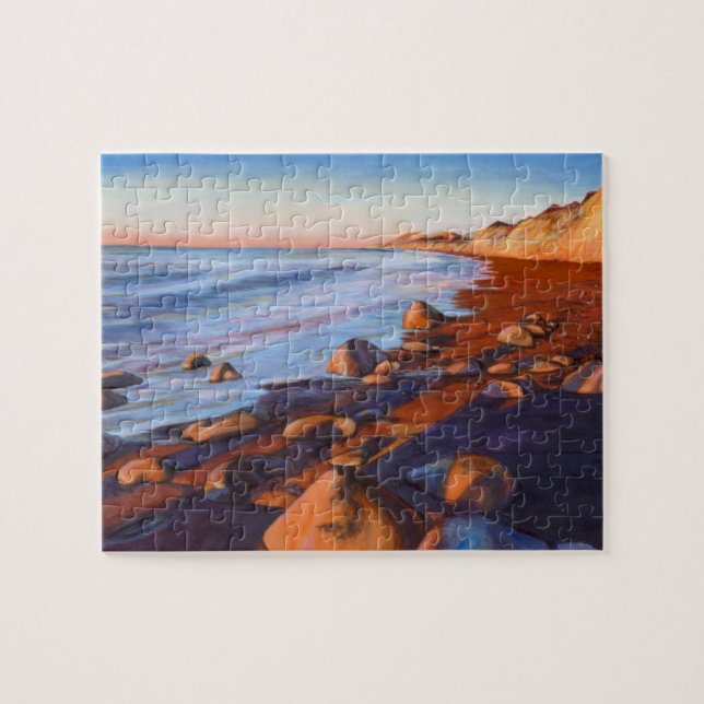 Painted Rocky Beach Shoreline Jigsaw Puzzle (Horizontal)