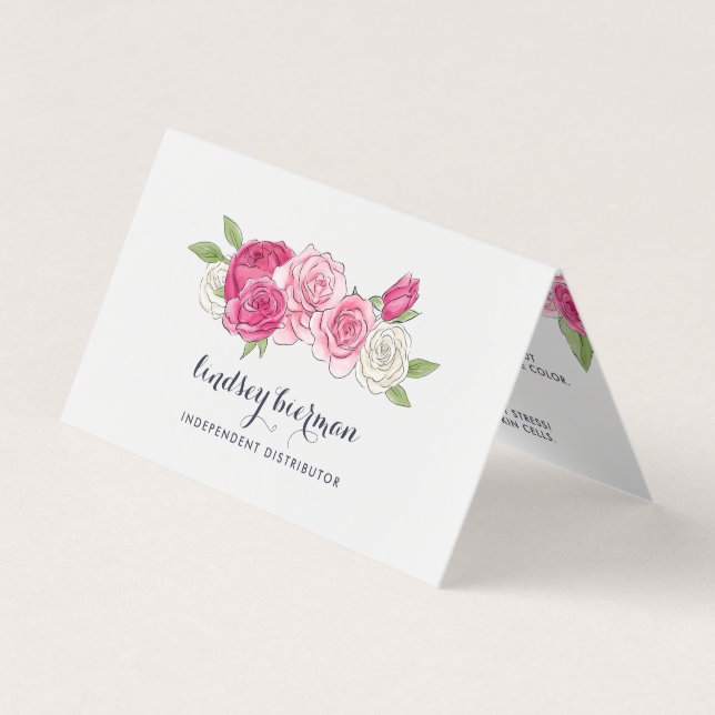Painted Rose Lip Product Distributor Tips & Tricks Business Card (Front)