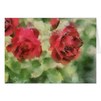 Painted Roses Greeting Card