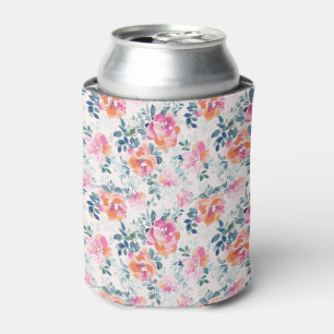 Painted Roses Pattern Can Cooler